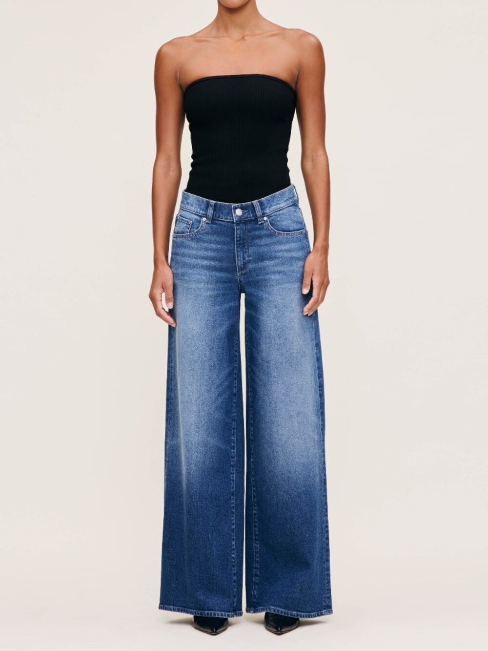 DL1961 Hepburn Wide Leg Mid Rise 32" Jeans